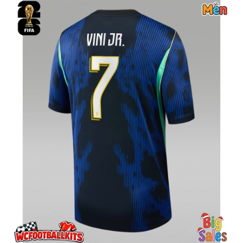Brazil Vinicius Junior #7 Replica Away Stadium Shirt World Cup 2026 Short Sleeve